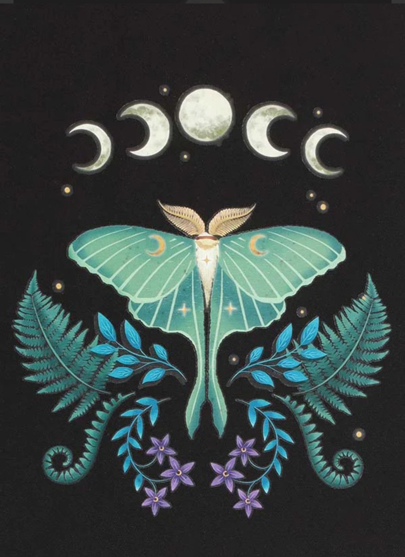 Lunar Moth Tote Bag