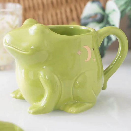 Green Frog Ceramic Mug