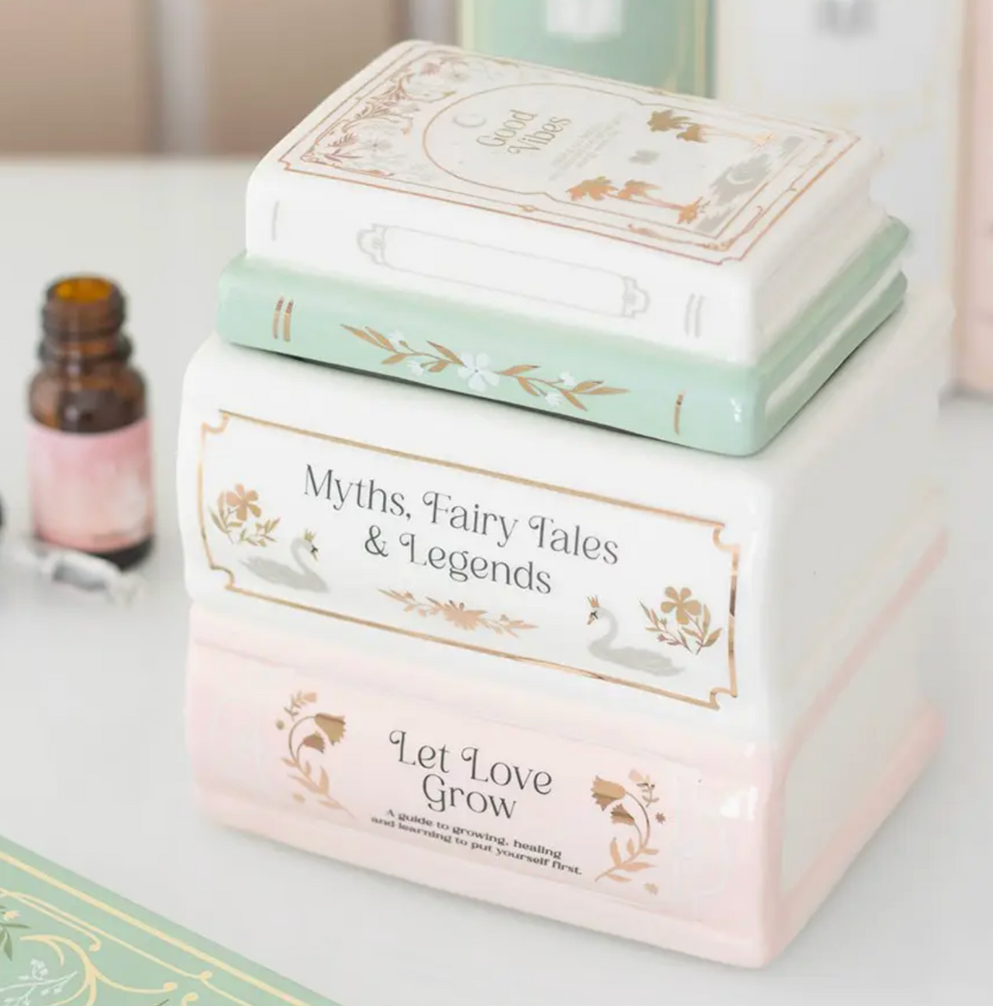 Stack of Books Ceramic Oil Burner