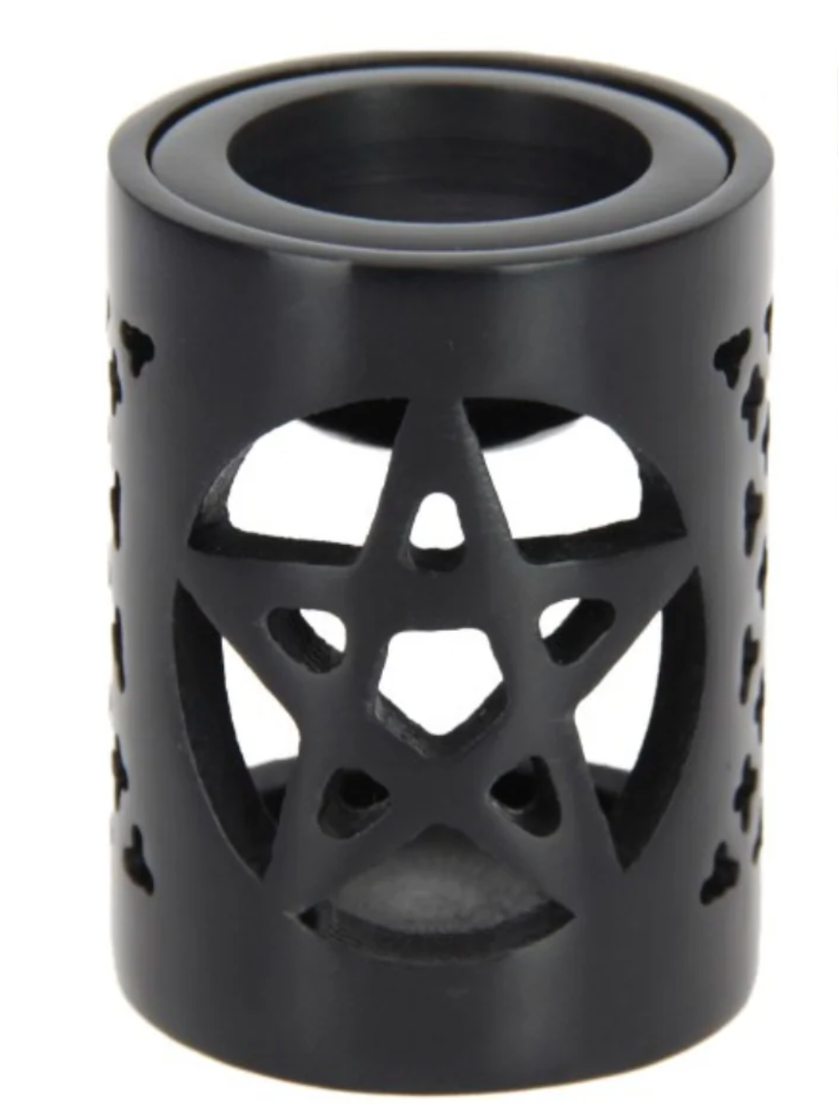🖤✨ Soapstone Black Pentagram Oil Burner ✨🖤